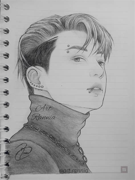 Detalles Jungkook Dibujo A Lapiz Muy Caliente Camera Edu Vn