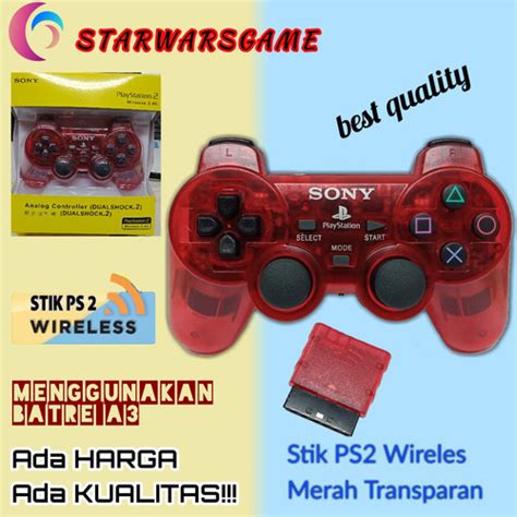 Jual Stik Stick Ps Wireless Ori Original Pabrik Transparan Hitam No