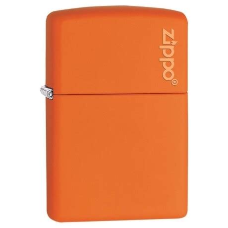 Encendedor Zippo Naranja Mate Con Logo 231ZL Aventureros