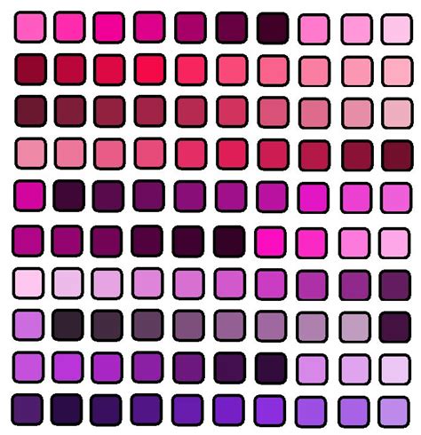 Pink And Purple Shades Colour Palette Complementary Colors Shades Of