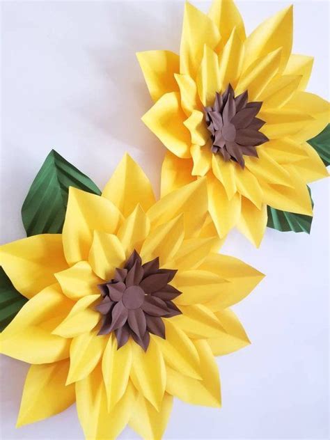 20 Nuevo Para Manualidades Cartulina Girasoles De Papel Alyshia