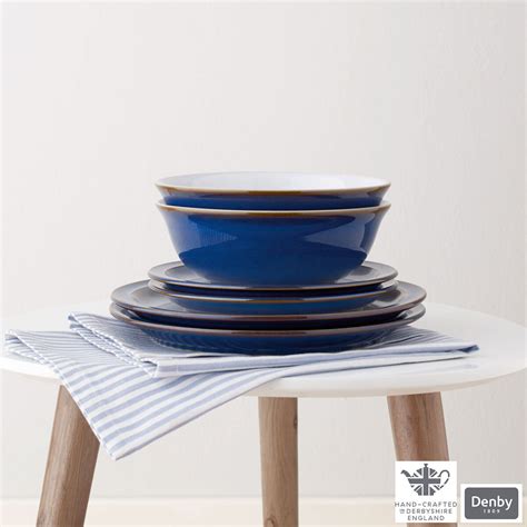 Dinnerware Sets Blue Pev Denby Usa Peveril Piece Place Setting