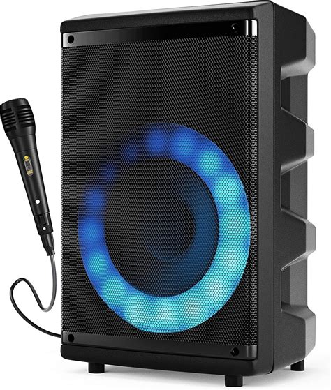 Norcent NSP-800 8-Inch Portable Bluetooth Speaker Bluetooth Party DC ...