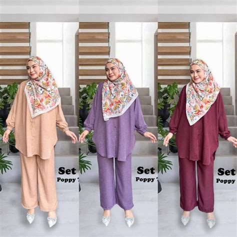 Hot Setset Suit Qaisara Exclusive Set Blouse Baggy Kosong Seluar Plus Size Set Blouse Butang