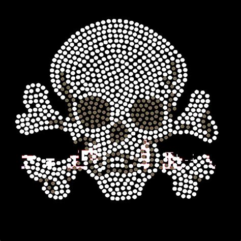 Skull Iron On Transfer Assorted Color Rhinestone Skull Hot Fix Etsy