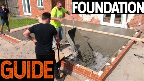 Bricklaying How To Do Foundations For House Extension Youtube