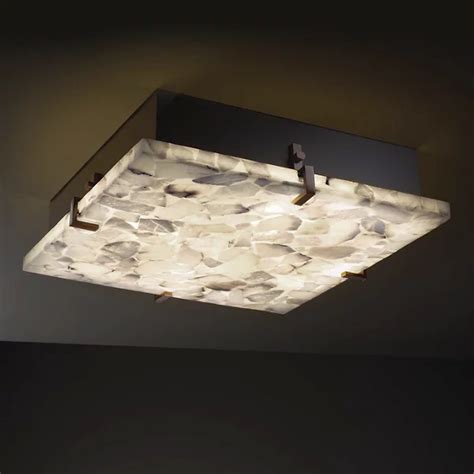 Alabaster Rocks! Clips Square Ceiling/Wall Light by Justice Design Group at Lumens.com