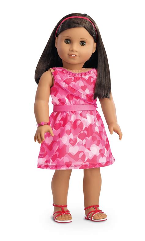 Red Hearts Ruffle Outfit For Dolls Doll Clothes American Girl
