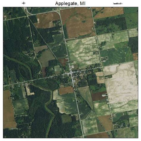 Aerial Photography Map of Applegate, MI Michigan