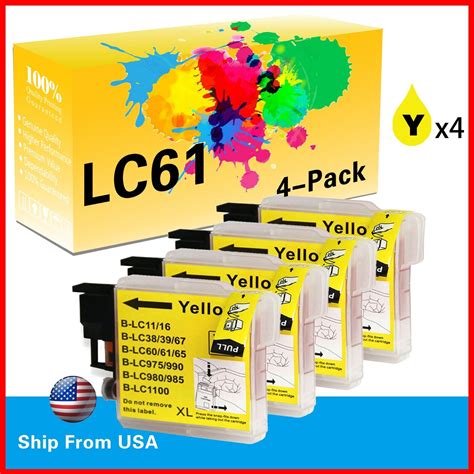 Pack Lc Yellow Ink Cartridge Lc Lc Y For Mfc Cn Printer Ebay