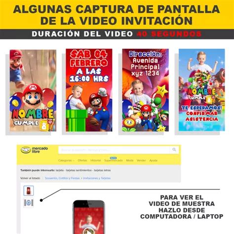 Video Invitaci N De Mario Bros Para Cumplea Os En Venta En Lima Lima