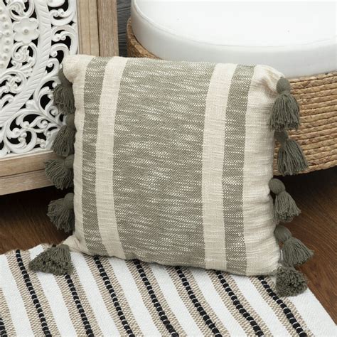 Cream And Green Woven Pillow Hobby Lobby 2182194