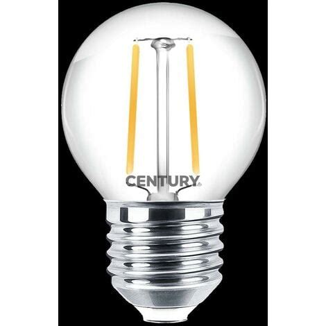 Century Lampada Filamento Led Incanto Chiara Sfera 2w E27 2700k