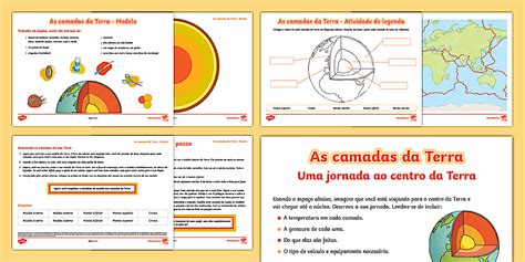 As Camadas Da Terra Pacote De Atividades Teacher Made