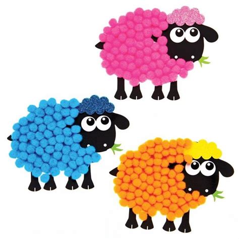 Animaux En Pompons Multicolores Fabriquer Un Pompon Diy Amusant