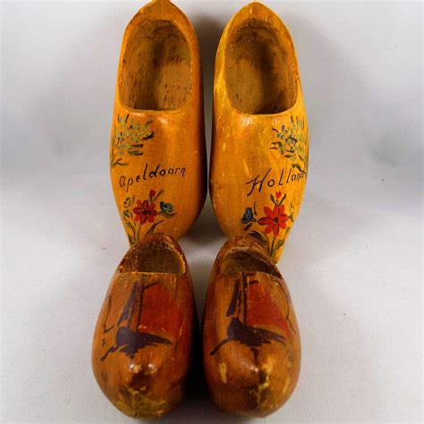 Vintage Dutch Wooden Clogs Wood Decor Dutch Decor Holland Souvenir