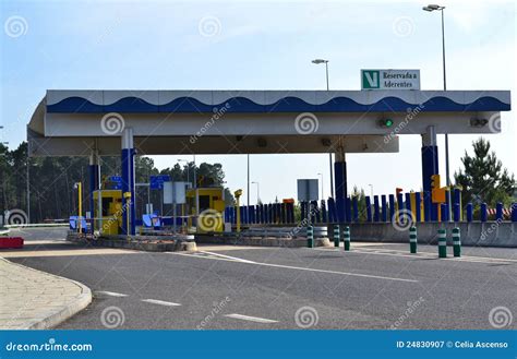 highway toll gate stock image image  auto interstate