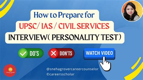 DOS DONTS FOR IAS UPSC INTERVIEW I IAS UPSC PERSONALITY TEST I SNEHA