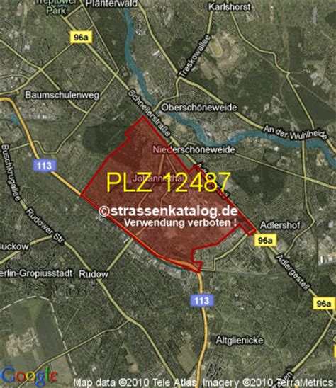 Postleitzahlgebiet 12487 - PLZ