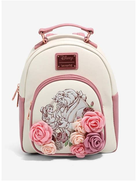 Loungefly Disney Beauty And The Beast Floral Portrait Mini Backpack