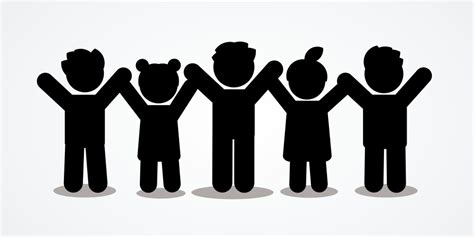 Group children holding hands cartoon Royalty Free Vector