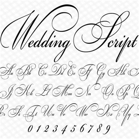 Cursive Letters Font Wedding Font Cursive Font Cursive Script Wedding ...