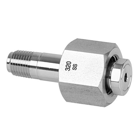 CGA-320 Gas Regulator Inlet to 1/4" Male NPT Fitting, Stainless Steel ...