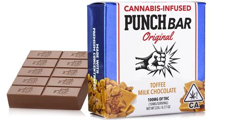 Mission Valley Punch Edibles Toffee Milk Chocolate Bar 100mg