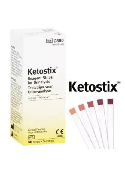 KETOSTIX CHETONE 50 Bastoncini Reattivi Strisce Per Analisi Delle Urine