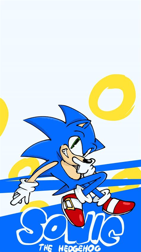 Sonic phone wallpaper drawn by meh : r/SonicTheHedgehog