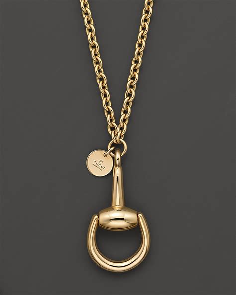 Gucci 18k Yellow Gold Horsebit Necklace 169 Bloomingdales