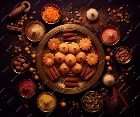 Premium AI Image | Traditional Diwali sweets