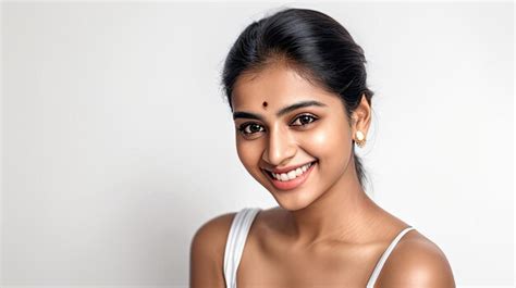 Premium AI Image Beautiful Woman Photo Portrait Of A Charming Flirty Brunette Woman Posing In