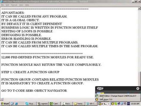 Sap Abap Modularization Techniques Function Modules Youtube