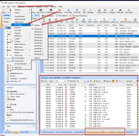Ham Radio Deluxe User Guide Logbook Setup Dx Cluster Ham Radio
