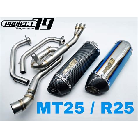 Project Exhaust Yamaha R Mt Ekzos Muffler Full System Piping