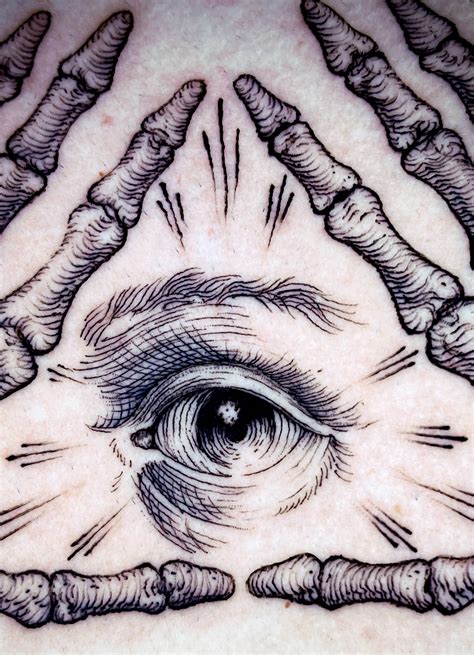 hand with eye tattoo