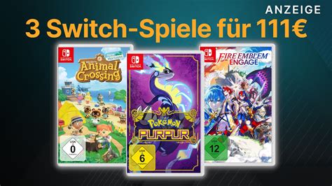 3 Switch Spiele für 111 Große Hits wie Pokémon Zelda Mario Kart im