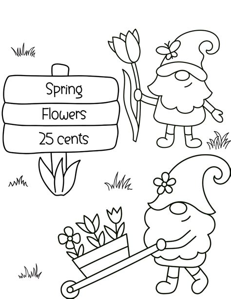 Cute Spring Coloring Pages - creativitycolor.com