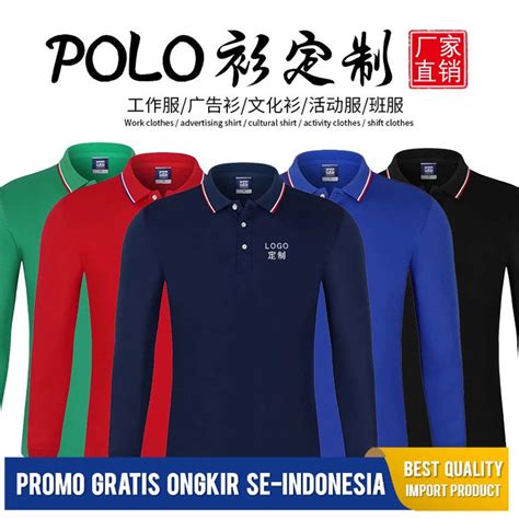 Jual Kaos Polo Lengan Panjang Polo Shirt Cetak T Shirt Kerja Kerah Kerja Kerja Pakai Iklan