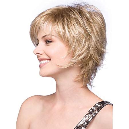 Amazon MIMAN Blonde Pixie Wig Layered Hair Natural Looking Fluffy Short Cut Wigs With