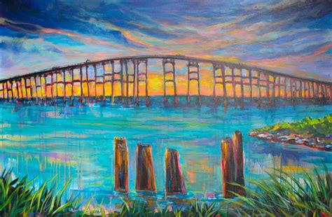 Bonner Bridge Nags Head Nc Print Etsy