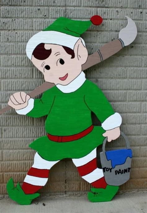 Diy Plywood Cutout Elves On Christmas Yard Art Christmas Yard