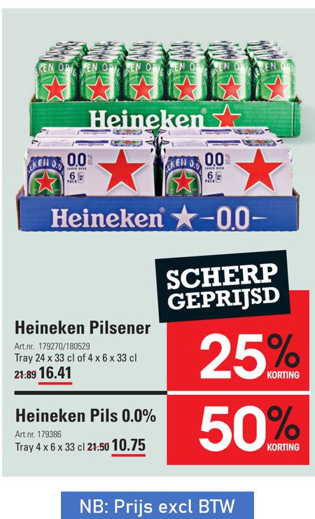 Heineken 0 0 Blikje Bier Folder Aanbieding Bij Sligro Details