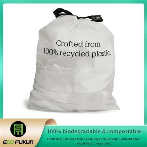 100 Eco Friendly Drawstring Garbage Bag Compostable Bin Liners