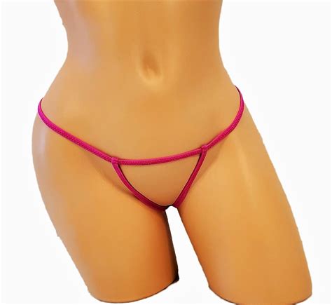 Micro Uncensored Neon String Bikini Set Open Crotch Slingshot Swimsuit Lingerie Erotic Extreme