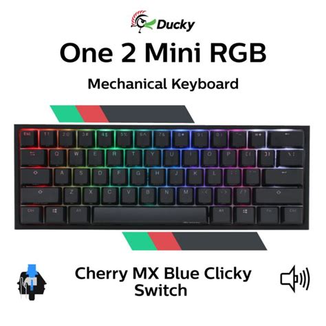 Ducky One 2 Mini RGB Cherry MX Blue DKON2061ST CUSPDAZT1 Mini Size