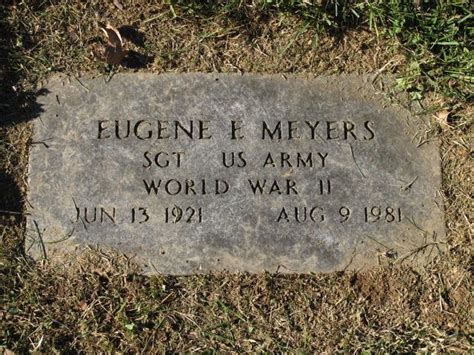 Eugene E Meyers 1921 1981 Find A Grave Memorial