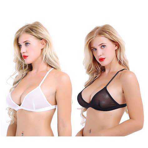 Women S Lingerie Wire Free Unlined Open Bust Cupless Triangle Lace Bra