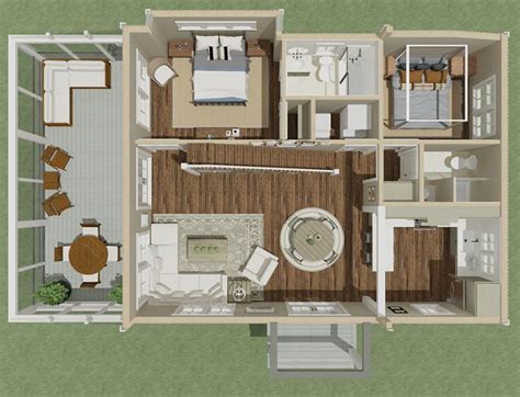 Cozy 2-Bed Farmhouse Cottage with Loft - 130011LLS | Architectural Designs - House Plans